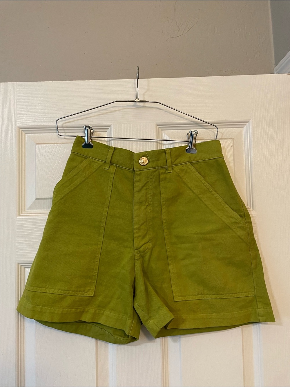Big Bud Press Work Shorts in Yellow/Green Size Small